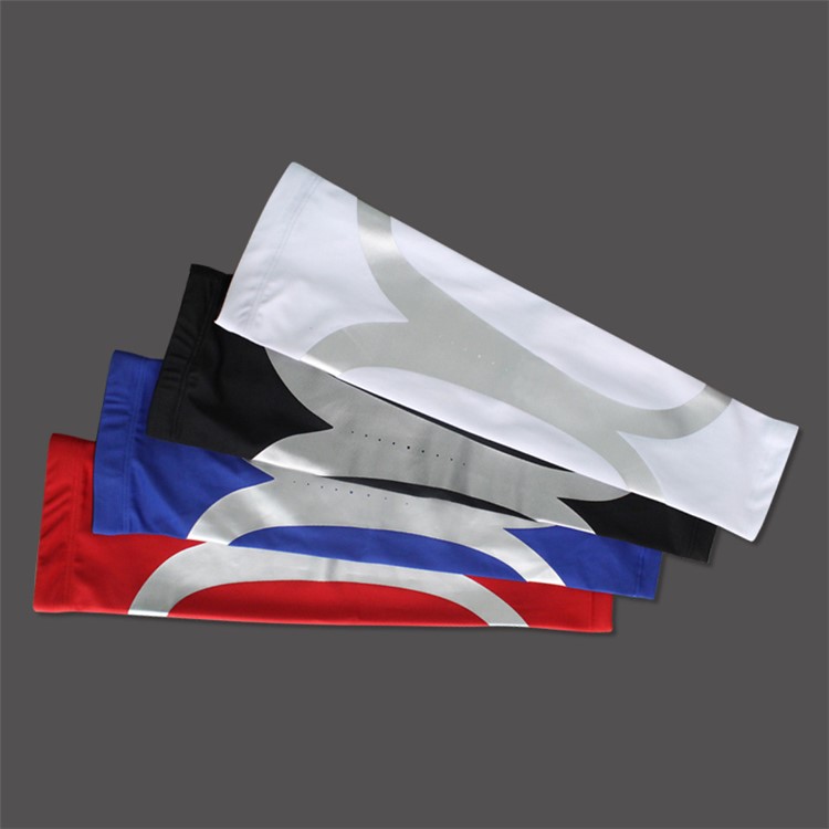 One Pair Cooling Sports Compression Long Arm Guard Sleeve for Basketball, Football, Running - White / XL Size-3