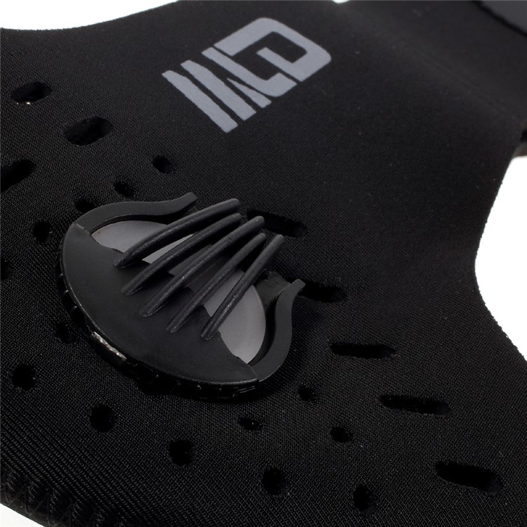 Outdoor Cycling Anti-pollution Anti-dust Mask with Exhale Valve and Activated Carbon Filtration Layer - Black-3
