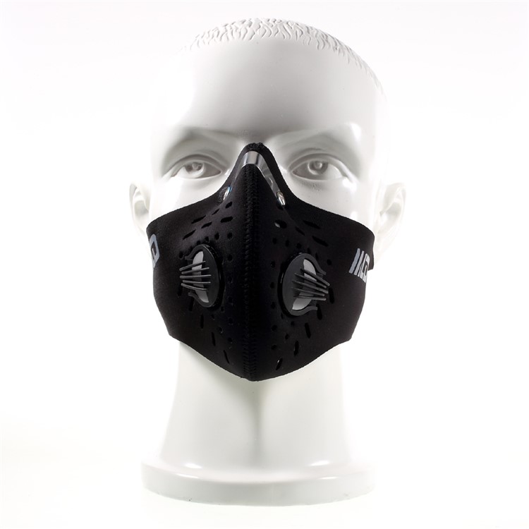 Outdoor Cycling Anti-pollution Anti-dust Mask with Exhale Valve and Activated Carbon Filtration Layer - Black-4