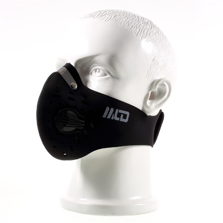 Outdoor Cycling Anti-pollution Anti-dust Mask with Exhale Valve and Activated Carbon Filtration Layer - Black-5