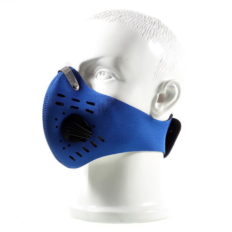 Outdoor Anti-pollution Anti-dust Mask Protector with Exhale Valve and Activated Carbon Filtration Layer - Blue-5