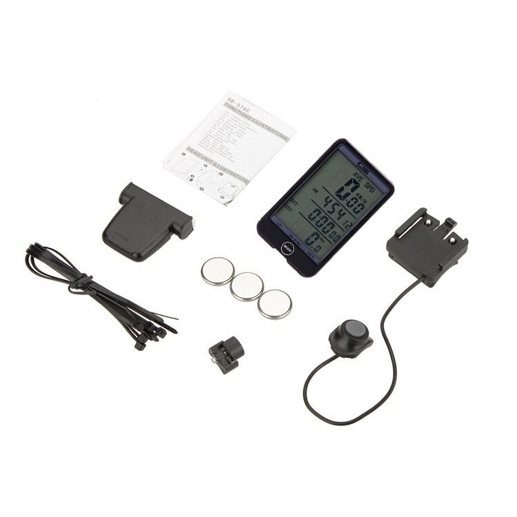 SUNDING 576C 29 Functions Waterproof Wireless Bicycle Computer Speedometer Odometer Stopwatch-6