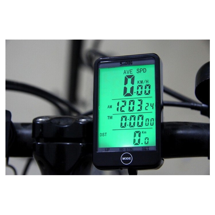 SUNDING 576C 29 Functions Waterproof Wireless Bicycle Computer Speedometer Odometer Stopwatch-9