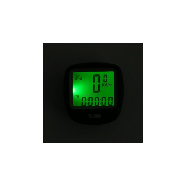 SUNDING Wired LCD Bike Computer Waterproof Odometer with Backlight SD-568-10