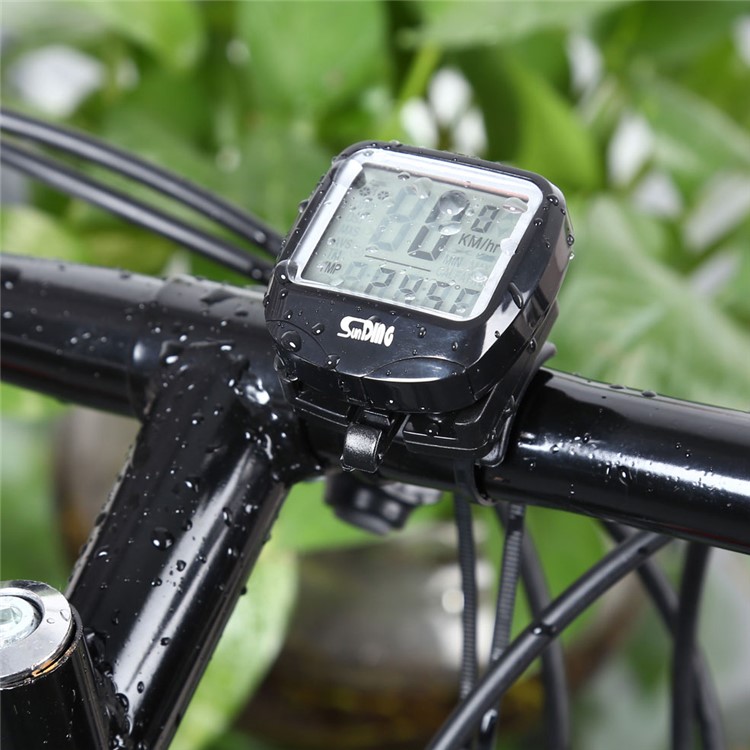 SUNDING Wired LCD Bike Computer Waterproof Odometer with Backlight SD-568-8