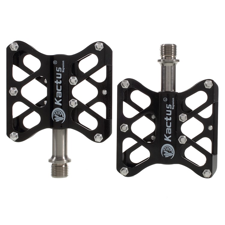1 pair of Magnesium alloy Mountain Bike Pedals Cycling Sealed Bearing Platform Pedals (22T) - Black-2