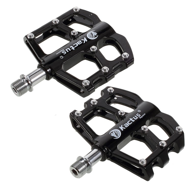 1 Pair of KACTUS Magnesium Alloy CNC MTB Bicycle Pedals with CRMO Steel Axle - Black-1