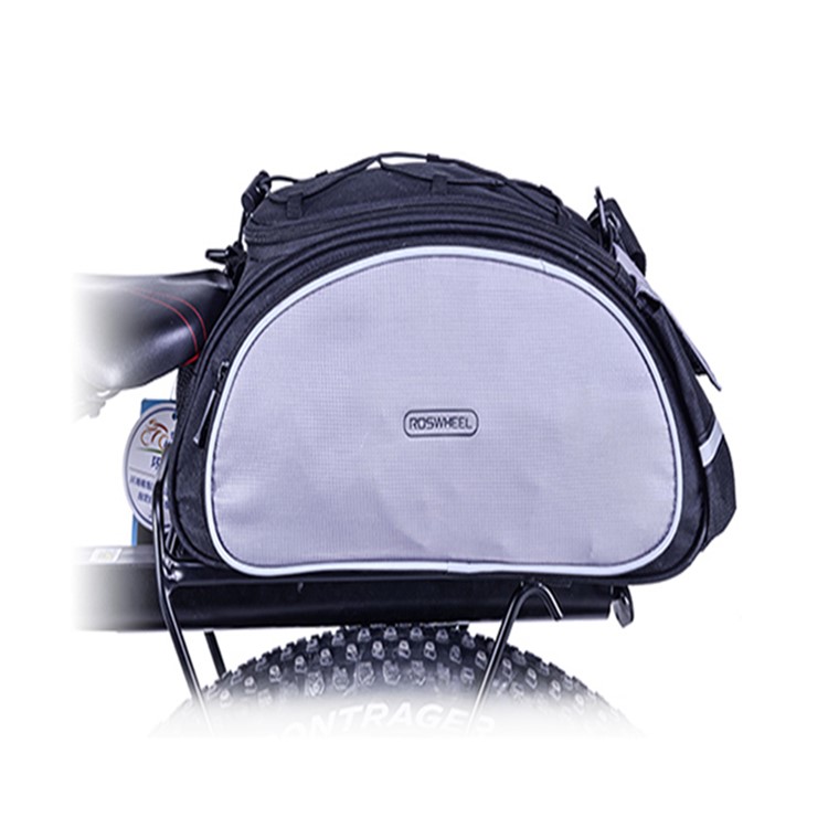 Outdoor 13L Multi-function Bike Rear Rack Bag Cycling Shelf Pocket Pack - Black-2