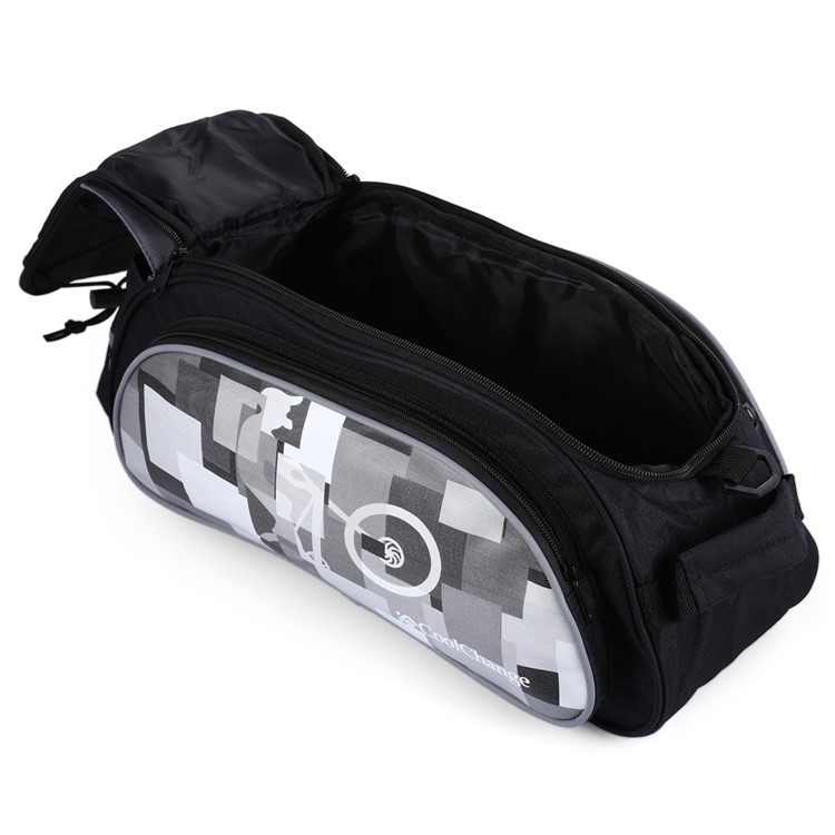 COOLCHANGE Unisex Multi-functional Bicycle Rear Bag Pack Shoulder Handbag Bag - White-2