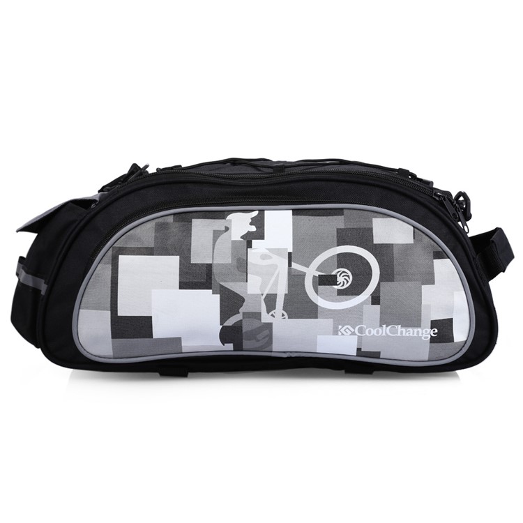 COOLCHANGE Unisex Multi-functional Bicycle Rear Bag Pack Shoulder Handbag Bag - White-3