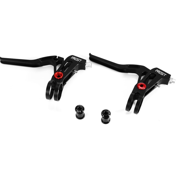 1 Pair AEST CNC Aviation Aluminum Super Light Bike Bicycle Brake Lever - Black-2