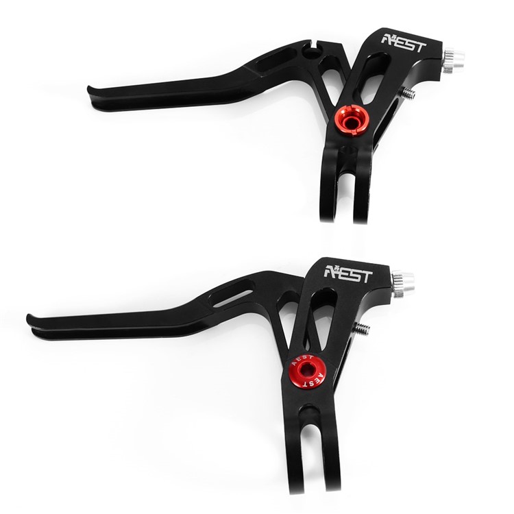1 Pair AEST CNC Aviation Aluminum Super Light Bike Bicycle Brake Lever - Black-3