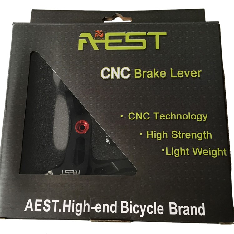 1 Pair AEST CNC Aviation Aluminum Super Light Bike Bicycle Brake Lever - Black-6