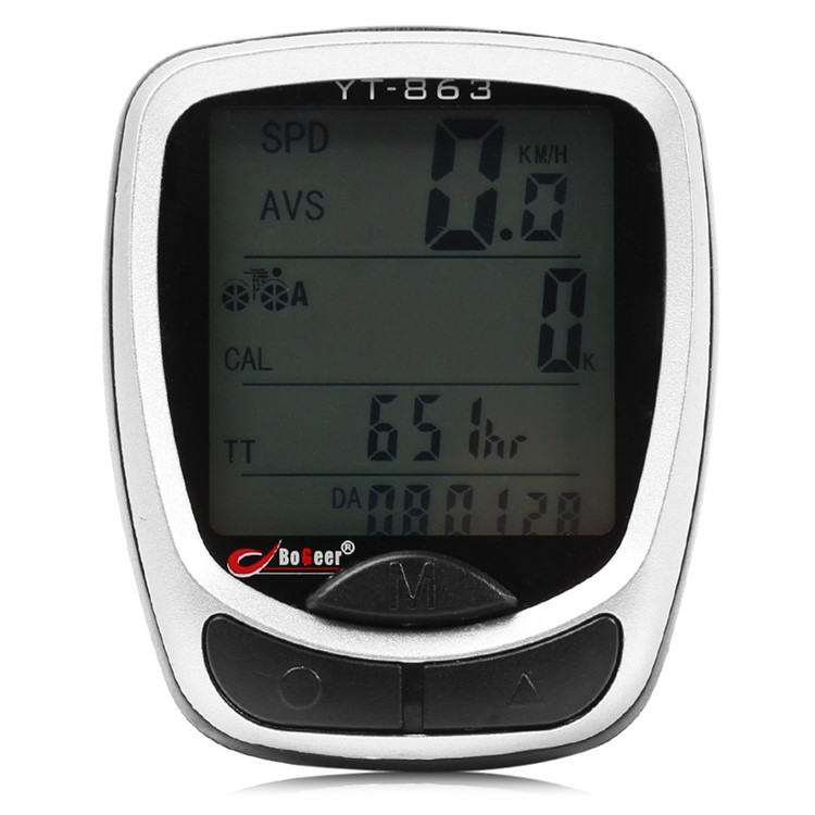 BOGEER YT-863 Multi-function Wired Outdoor Waterproof Bicycle Computer Stopwatch with Backlight-3