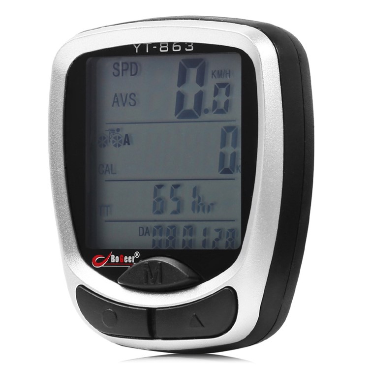 BOGEER YT-863 Multi-function Wired Outdoor Waterproof Bicycle Computer Stopwatch with Backlight-4