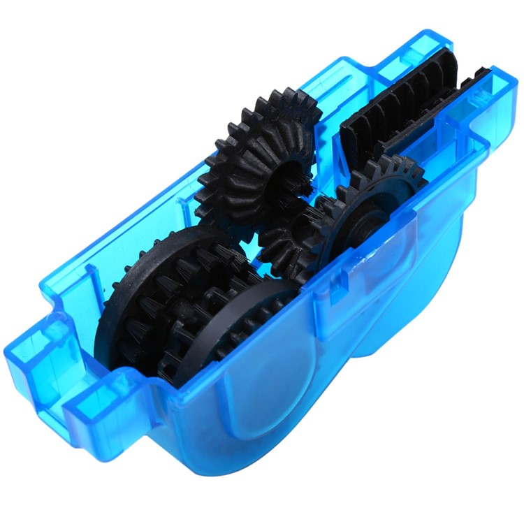 Bike Bicycle Chain Clean Machine Brush Scrubber Tool Kit - Blue-3