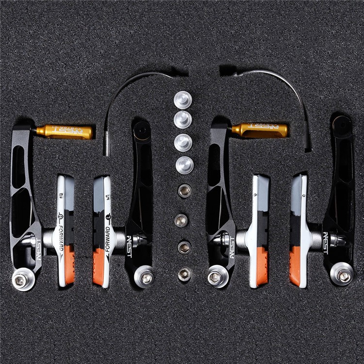 AEST 2 Pair Solid Bicycle Rim Brake Outdoor Cycling Equipment - Black-4