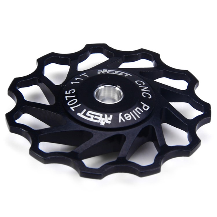 11T Aluminium Jockey Wheel Rear Derailleur Pulley for Shimano - Black-3
