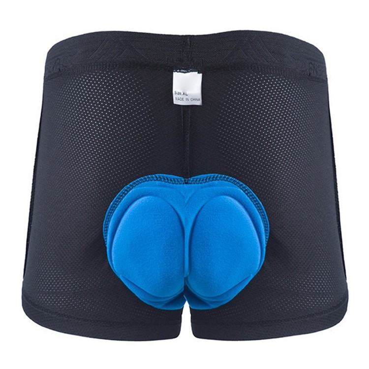 Men's 3D Padded Bicycle Cycling Underwear Shorts - Black + Blue, Size: L-2