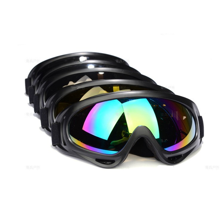 UV Protection Windproof Outdoor Sports Ski Glasses CS Army Tactical Military Goggle - Black-6