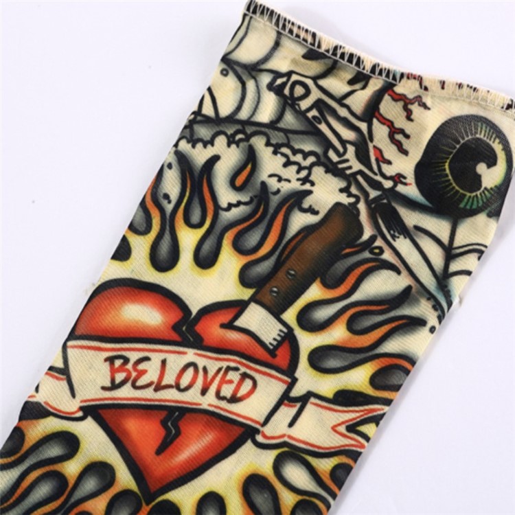 1 Pair Tattoo Sport Cycling Sun Protective UV Cover Arm Sleeves - TS-08-2