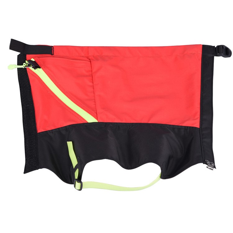 Wearable Waterproof Outdoor Hiking Walking Legging Gaiters Leg Cover Wraps for Kids - Red-11