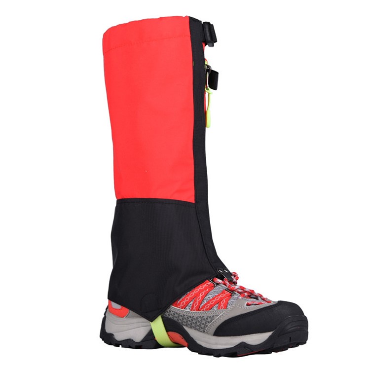 Wearable Waterproof Outdoor Hiking Walking Legging Gaiters Leg Cover Wraps for Kids - Red-5
