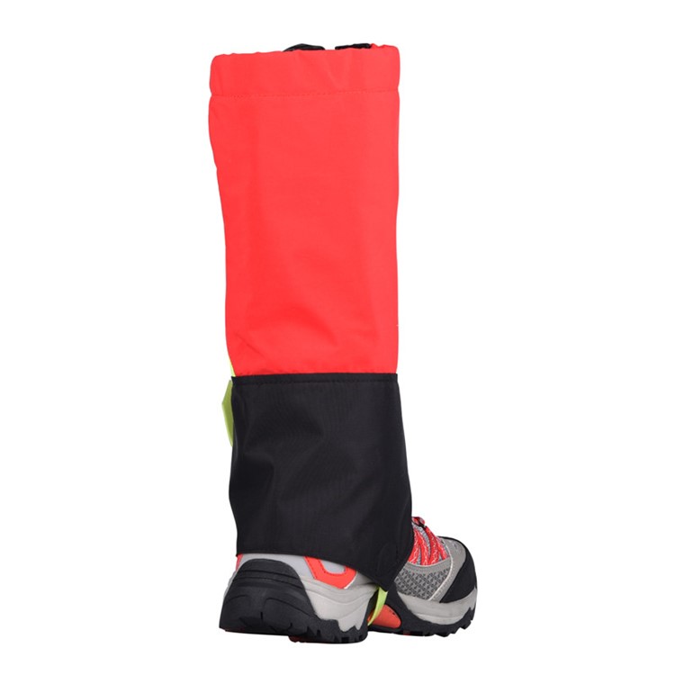 Wearable Waterproof Outdoor Hiking Walking Legging Gaiters Leg Cover Wraps for Kids - Red-6