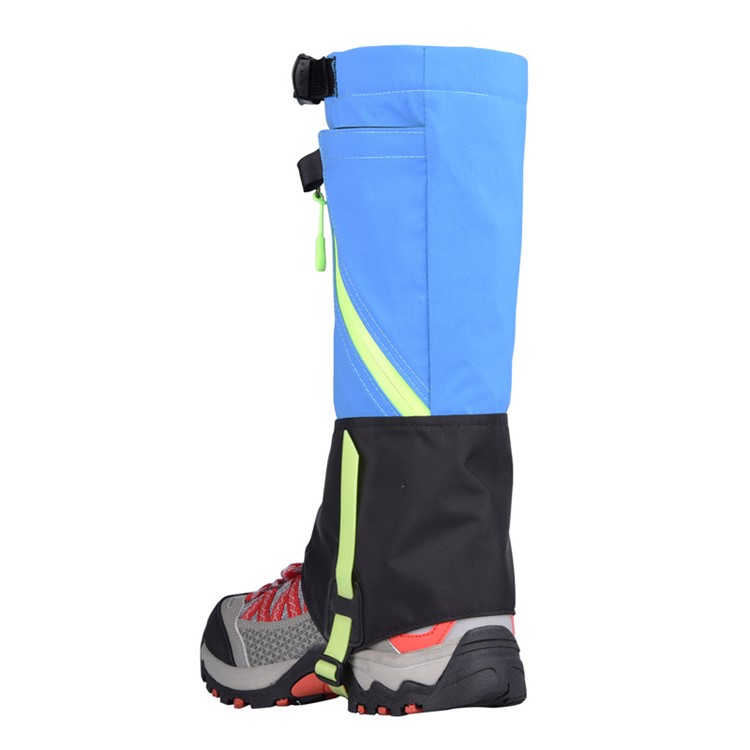 Tear-resistant Outdoor Waterproof Camping Hiking High Leg Gaiters with Velcro for Shoes Size 32-37 - Blue-4