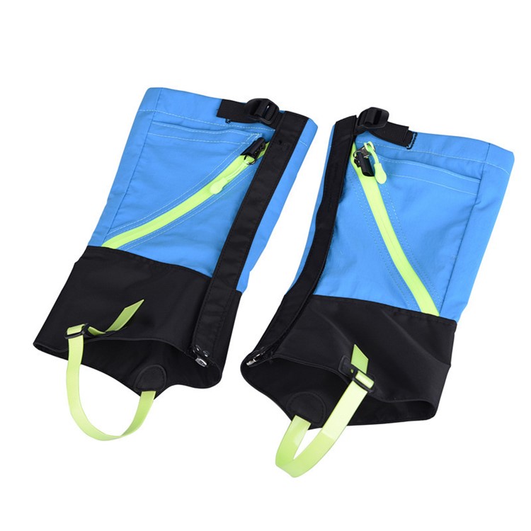 Tear-resistant Outdoor Waterproof Camping Hiking High Leg Gaiters with Velcro for Shoes Size 32-37 - Blue-8