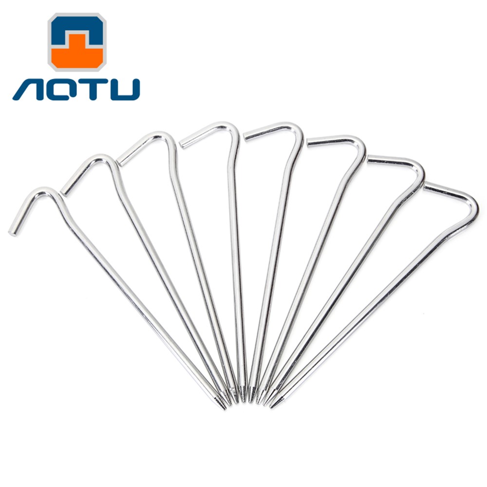 8pcs / Lot AOTU AT6531 Liga De Alumínio Marca Tubo Tipo Ultra Leve Acessórios De Tenda De Acampamento De Unha-1
