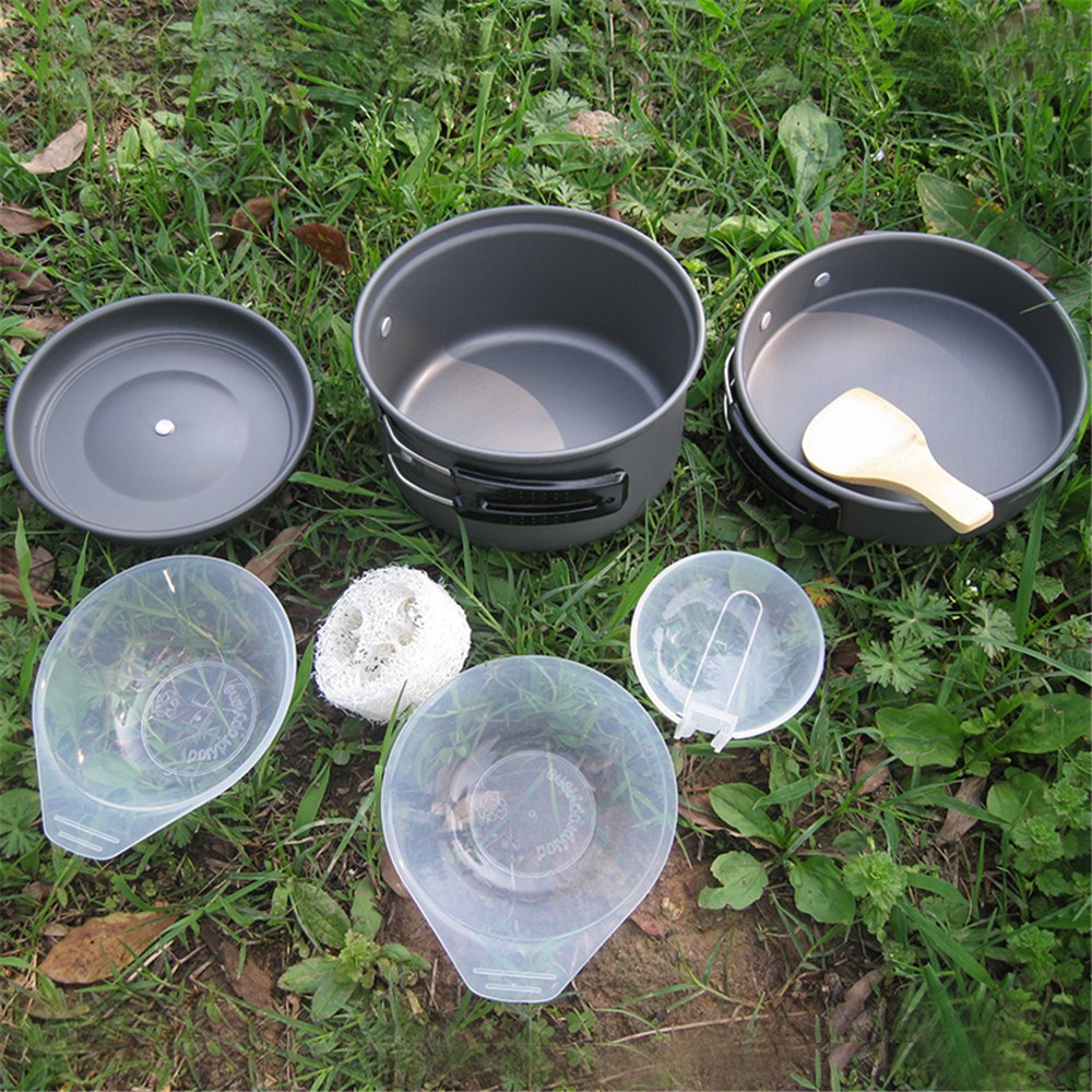 AOTU DS200 Portable Outdoor Camping Picnic Cookware Set for 1-2 People-4