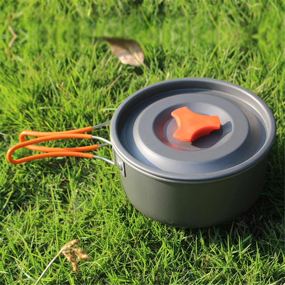 AOTU WH200 7PCS/Pack Outdoor Camping Picnic Cooking Set with Pots and Bowl-4