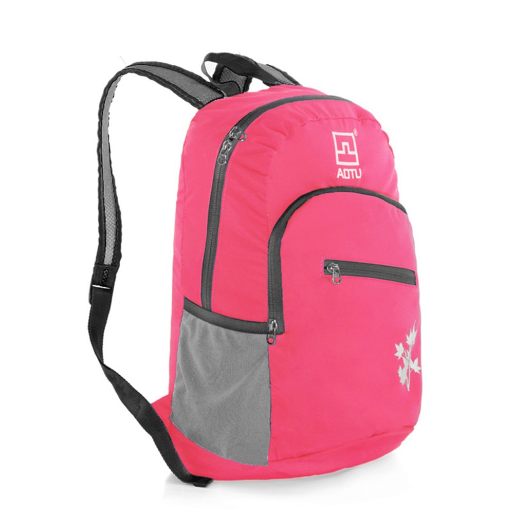 AOTU AT6902 Portable Traveling Bag Lightweight Nylon Folding Backpack - Rose-1
