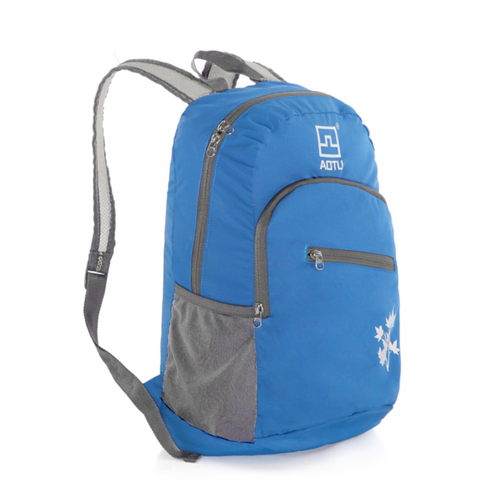 AOTU AT6902 Sports Lightweight Nylon Folding Packsack Portable Traveling Bag - Dark Blue-1