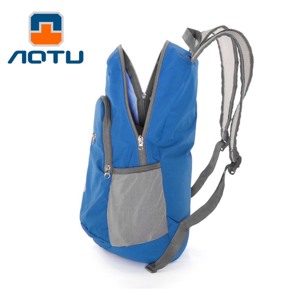 AOTU AT6902 Sports Lightweight Nylon Folding Packsack Portable Traveling Bag - Dark Blue-2