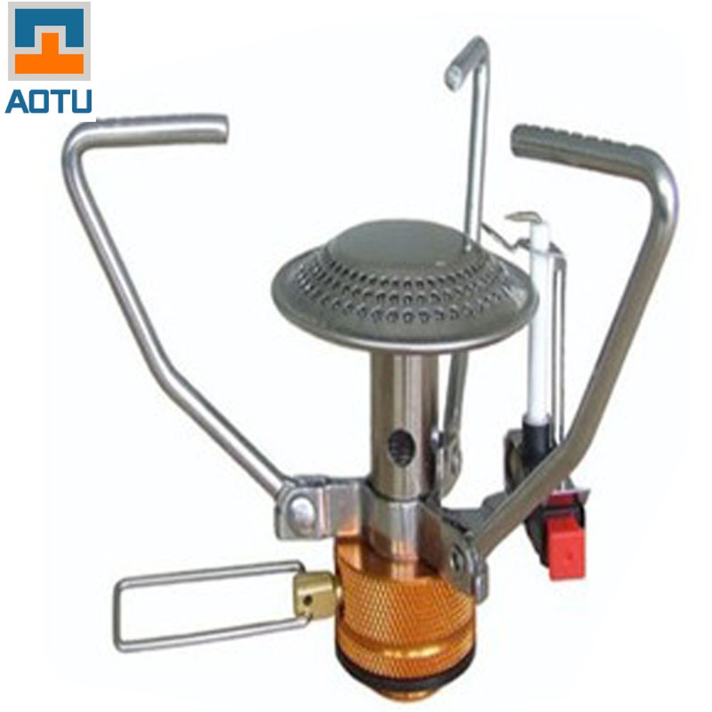 AOTU AT104 Portable Gas Stove Stainless Steel Picnic Furnace Cookware for Outdoor Camping Travel-1