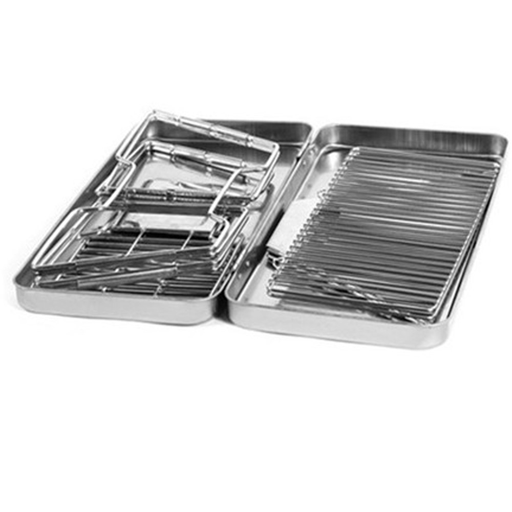 AOTU ATB4 BBQ Compact Folding Portable Barbecue Stainless Steel Grill Carry-on BBQ Grill-5