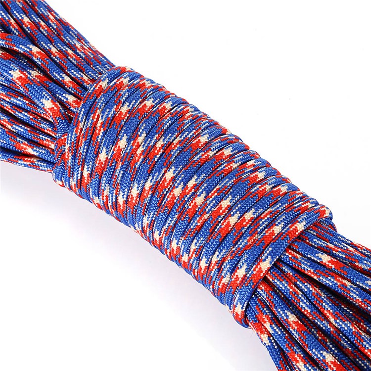 CTSmart 31M Tensile Coriaceous Strength Camping Strong Parachute Cord - Blue / Red-2