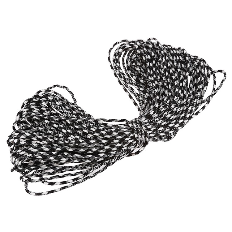 CTSmart 30M Tensile Strength Strong Parachute Cord - Black / White-1