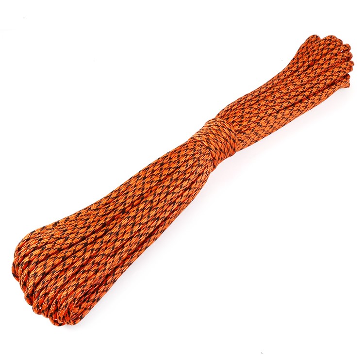 CTSmart 30M Tensile Strength Strong Camping Parachute Cord - Black / Orange-2