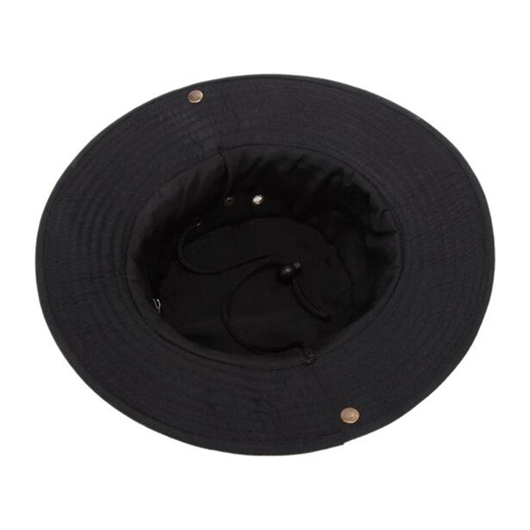 CTSMART Fashion Men Women Sun Cap Sunhat Bucket Visor Cap for Hiking Fishing Hunting - Black-2