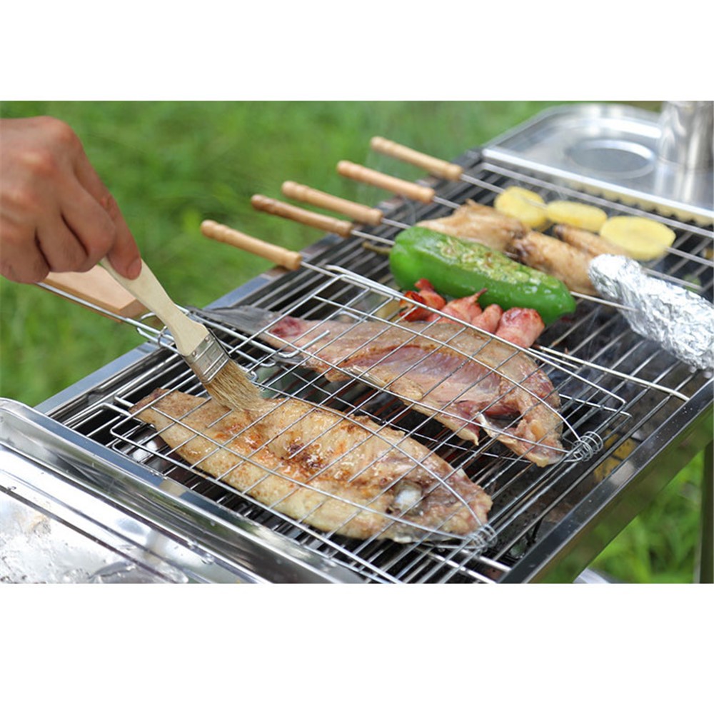 AOTU AT6337 Ergonomic BBQ / Grill Basting Bristles Brush with Wooden Handle-1