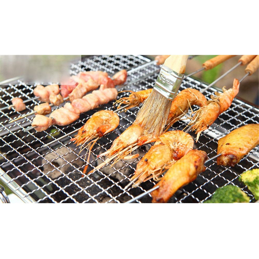 AOTU AT6337 Ergonomic BBQ / Grill Basting Bristles Brush with Wooden Handle-7
