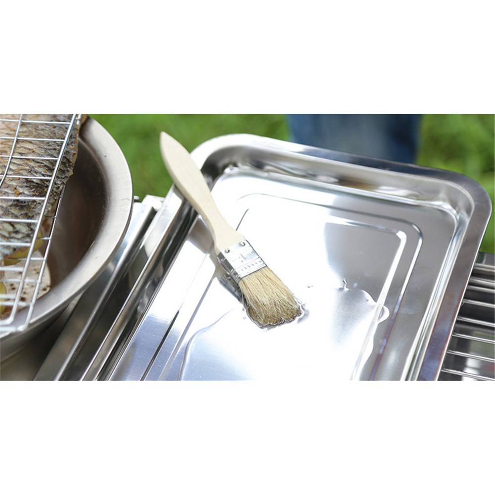 AOTU AT6337 Ergonomic BBQ / Grill Basting Bristles Brush with Wooden Handle-8
