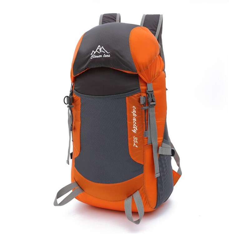 L36 Multi-functional Lightweight Oxford Outdoor Sports Hiking Riding Camping Climbing Folding Double Shoulder Bag - Orange-2