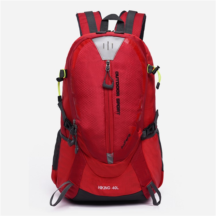 AOFENG 8989 40L Outdoor Multi-functional Sports Backpack for Hiking Riding Camping Climbing Fishing - Red-2
