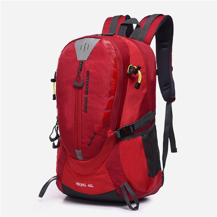 AOFENG 8989 40L Outdoor Multi-functional Sports Backpack for Hiking Riding Camping Climbing Fishing - Red-3