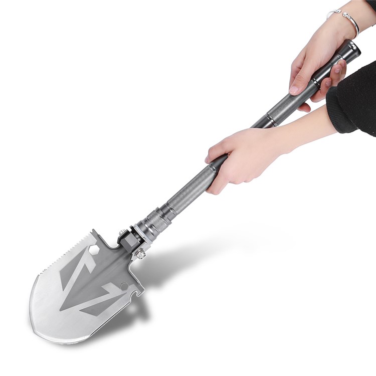 CTSMART JH-1 Multi-functional Tactical Entrenching Shovel Military Folding Shovel Survival Gear - Grey-5