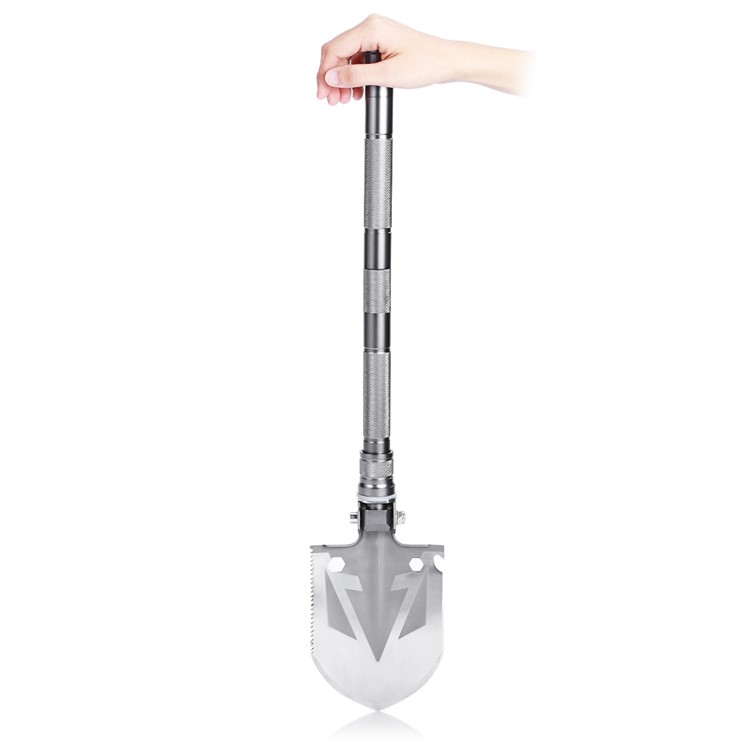 CTSMART JH-1 Multi-functional Tactical Entrenching Shovel Military Folding Shovel Survival Gear - Grey-6